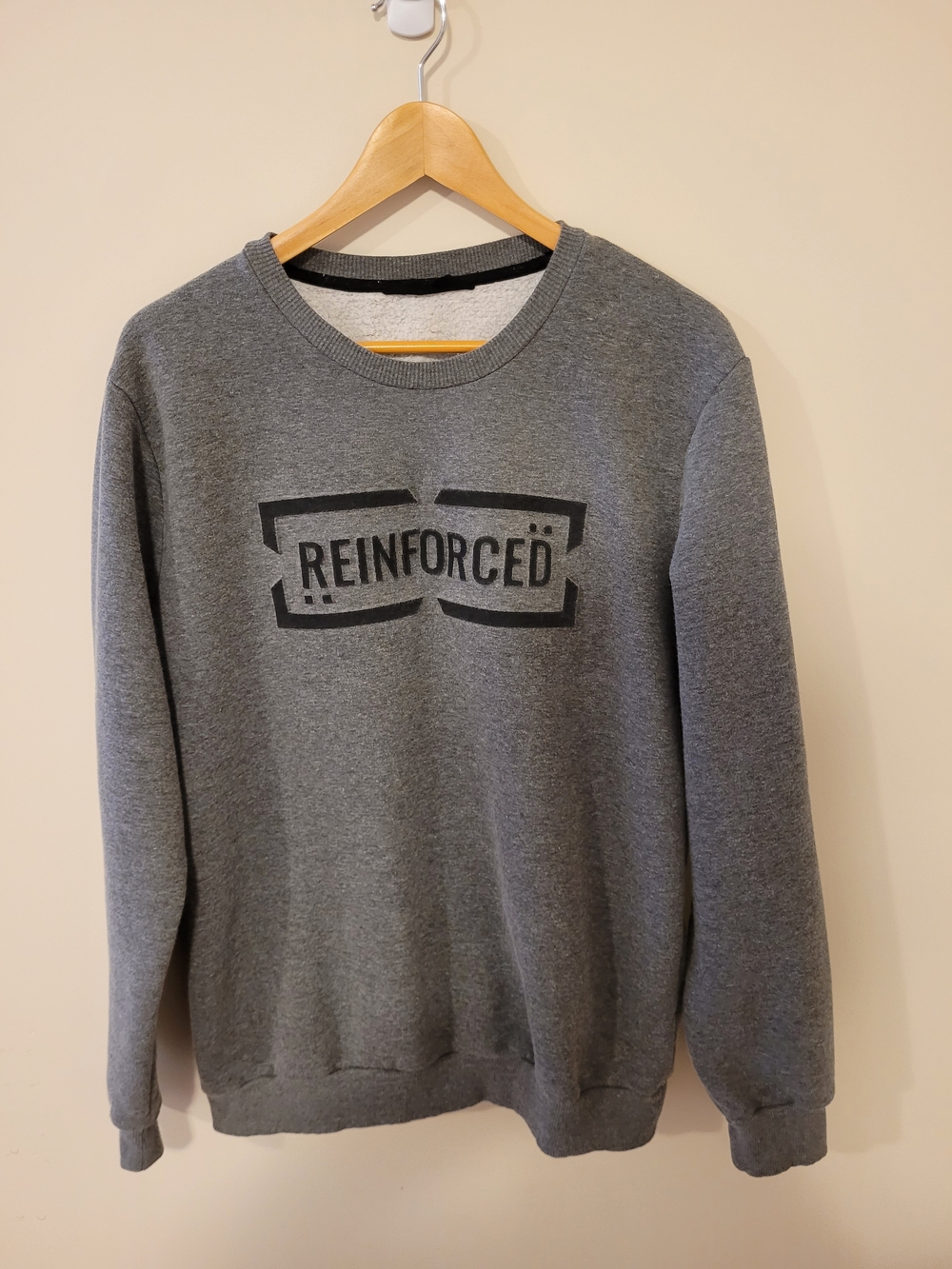 Vintage Men's Reinforced Crewneck Sweatshirt - Gray Size Large